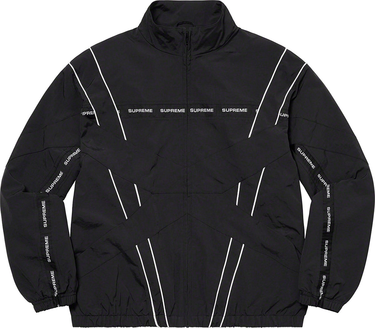 Cross Paneled Track Jacket view 7